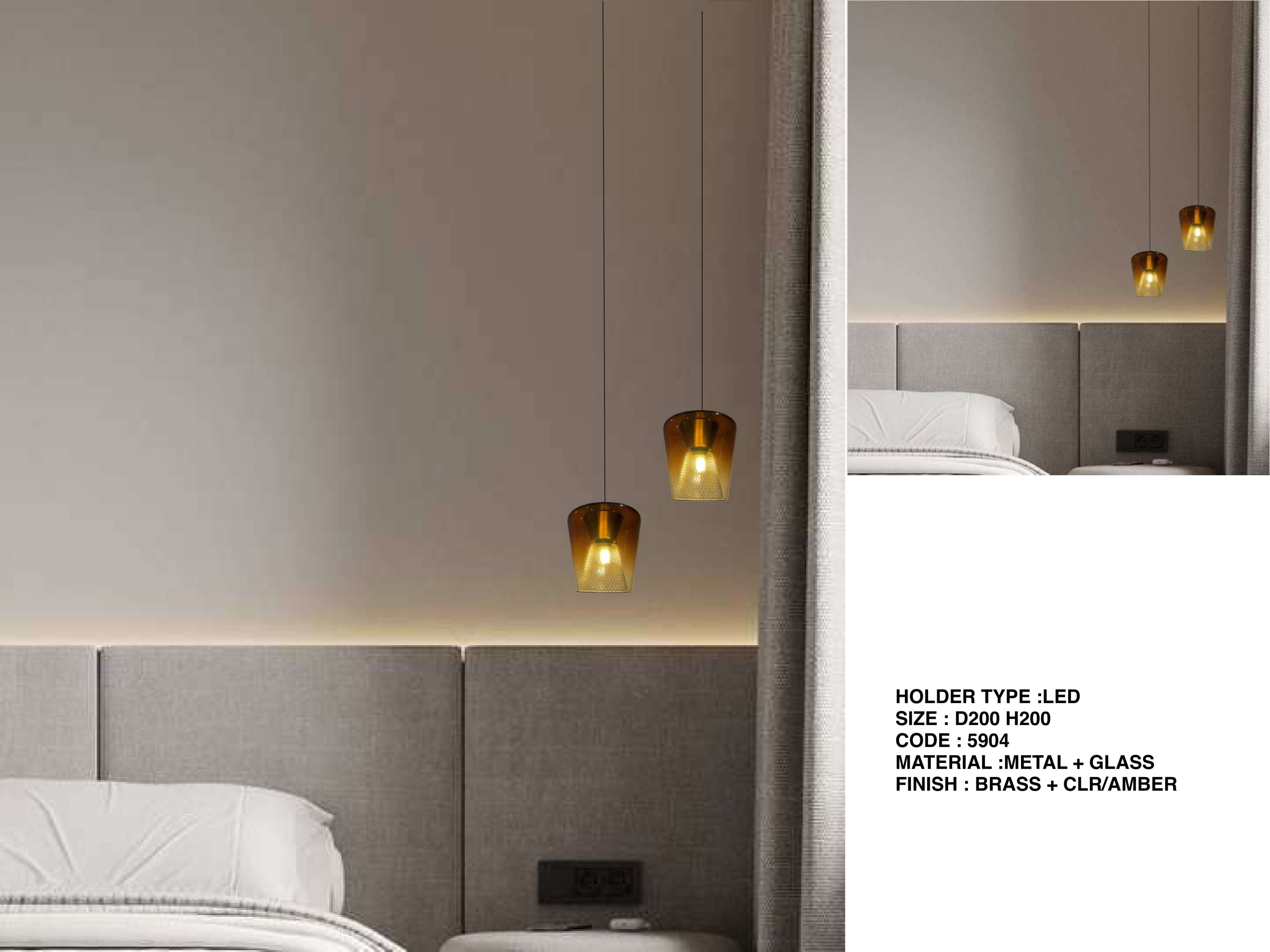 Beyond Lights - Brass Glass Pendant- LCHL